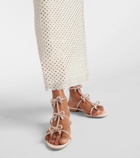 Rene Caovilla Caterina bow-detail embellished leather sandals