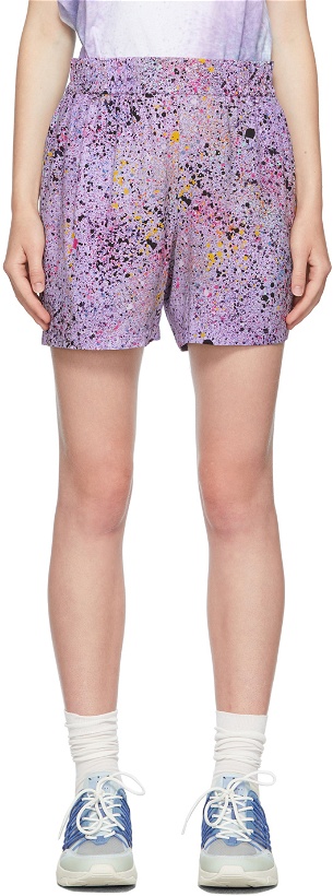 Photo: MCQ Purple Hyper Speckle Shorts