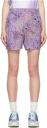 MCQ Purple Hyper Speckle Shorts