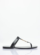 Saint Laurent Cassandre Leather Slides