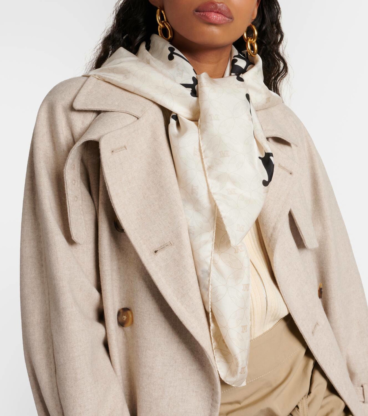 Max Mara Women's Mxastarna Silk Scarf Beige main image 1