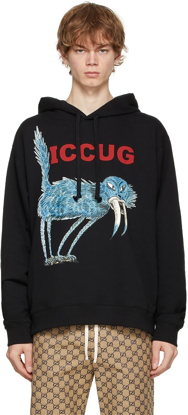 Photo: Gucci Black Freya Hartas Edition 'ICCUG' Hoodie