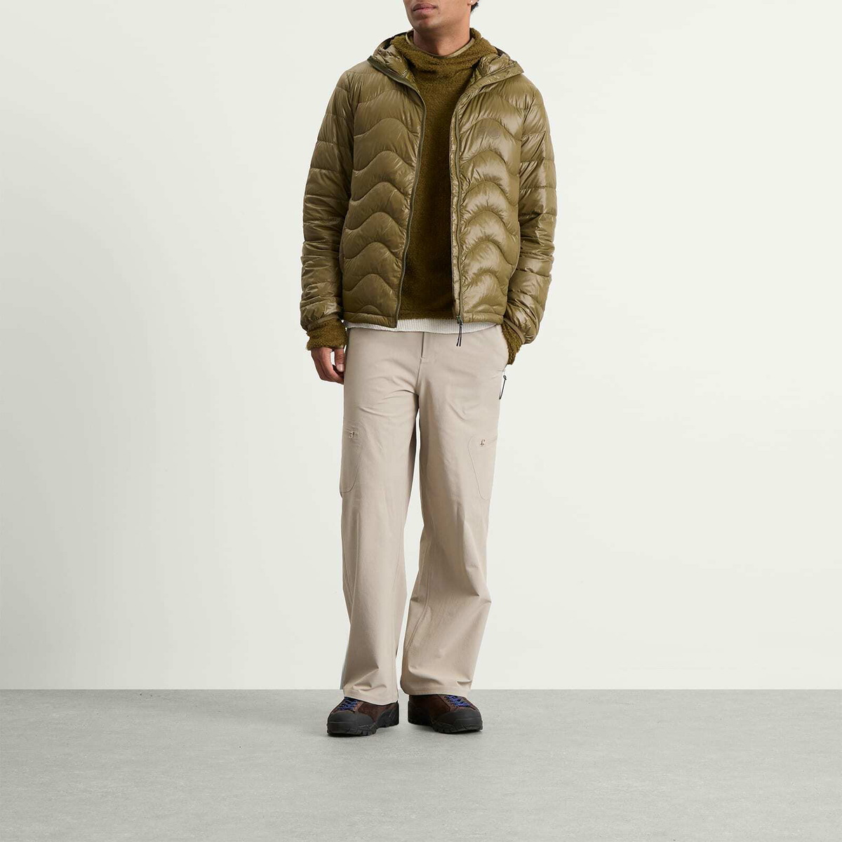 Purple Mountain Observatory Men's Waves Hooded Puffa Jacket in