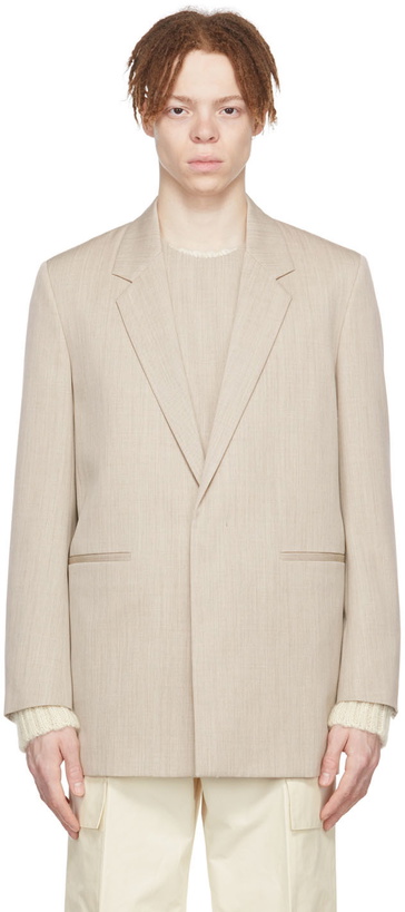 Photo: Jil Sander SSENSE Exclusive Beige Wool Blazer