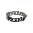 Maison Margiela Silver and Black Chain-Link Bracelet