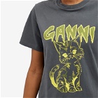 GANNI Women's Kitty relaxed t-shirt in Volcanic Ash