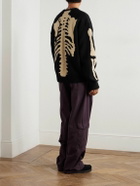 KAPITAL - Oversized Intarsia Wool Sweater - Black