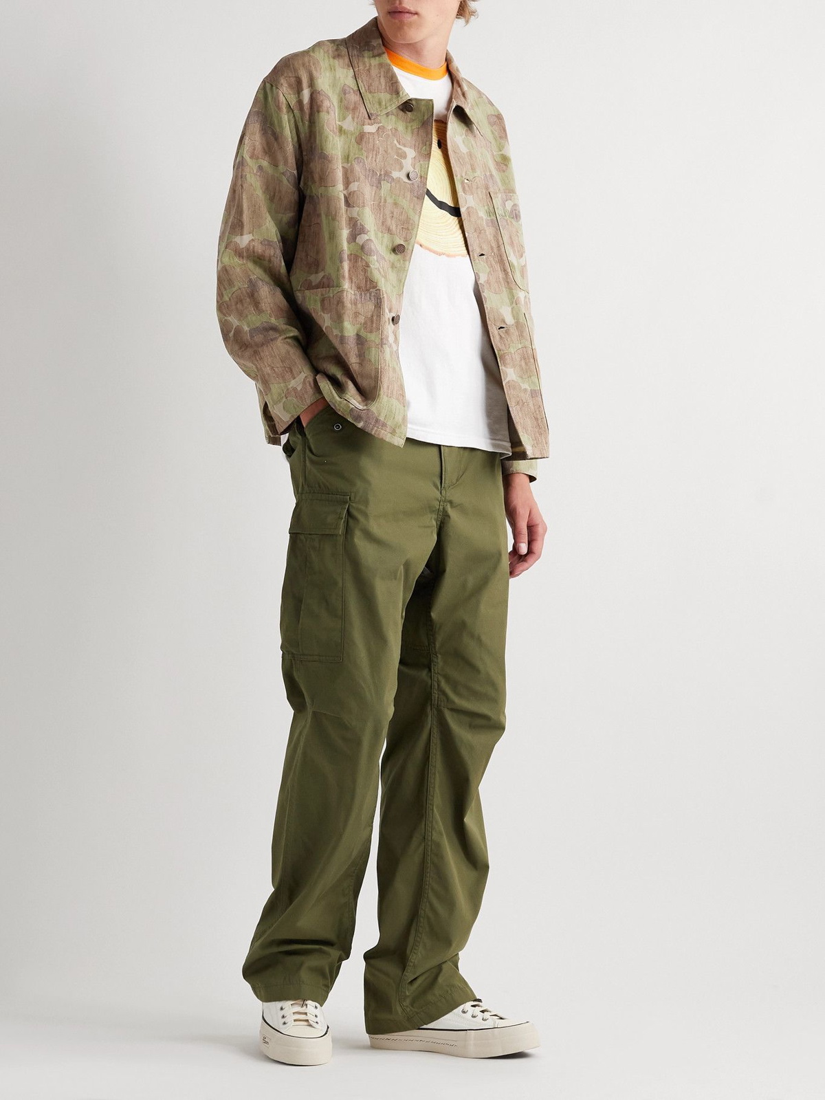 Visvim - Baker Camouflage-Print Wool and Linen-Blend Chore Jacket ...