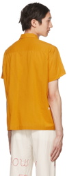 Bode Orange Daisy Rickrack Shirt