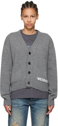 We11done Gray Patch Pocket Cardigan