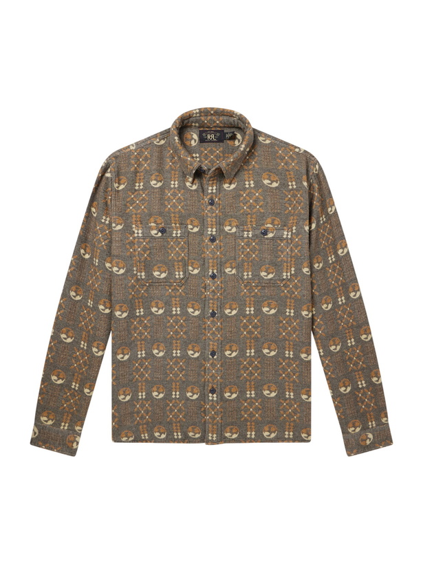Photo: RRL - Cotton-Jacquard Shirt - Brown