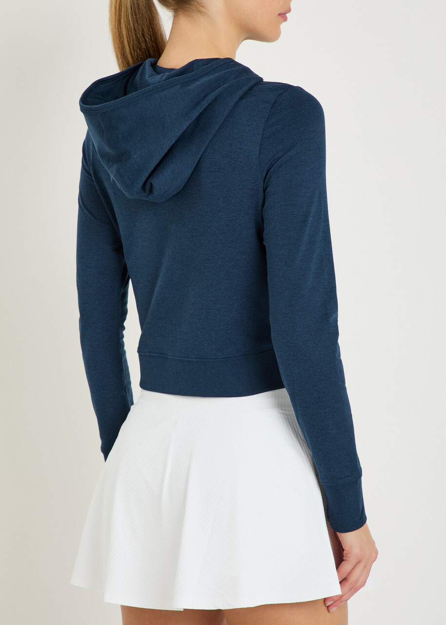 Vuori Halo Mini Hooded Jersey Sweatshirt Navy