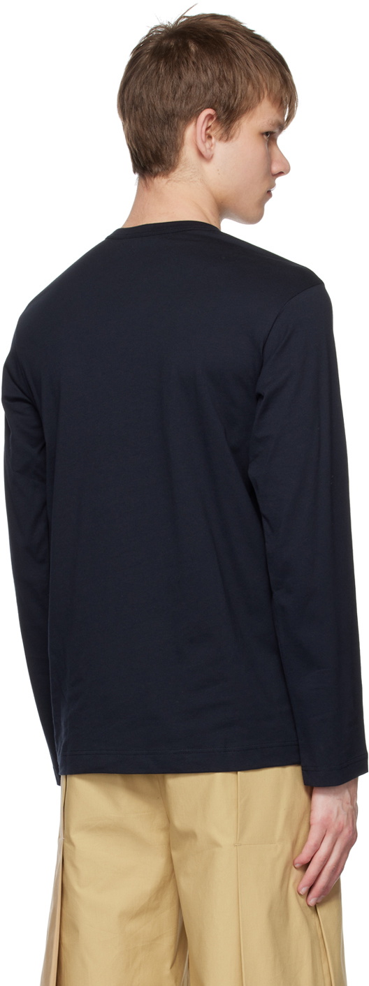 Comme des Garçons Shirt Navy Crewneck Long Sleeve T-Shirt