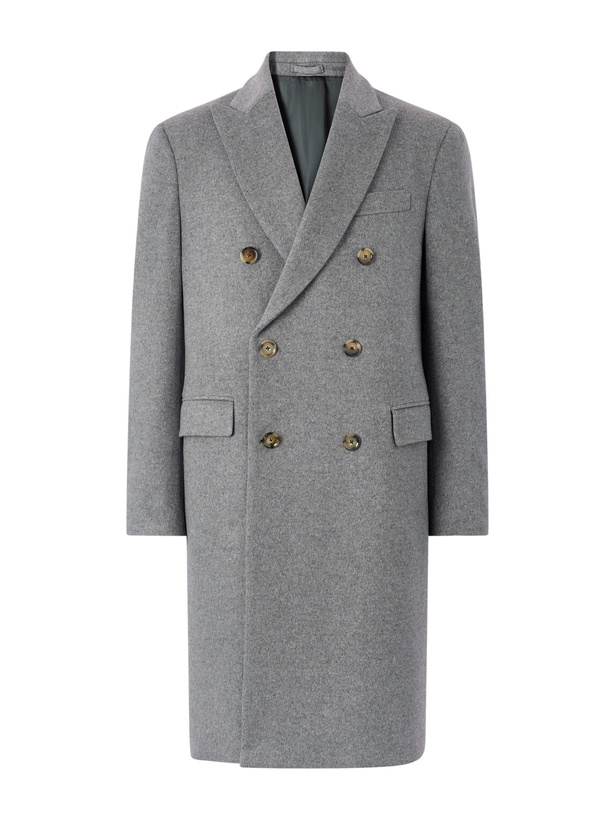 Photo: Lardini - Double-Breasted Wool Coat - Gray