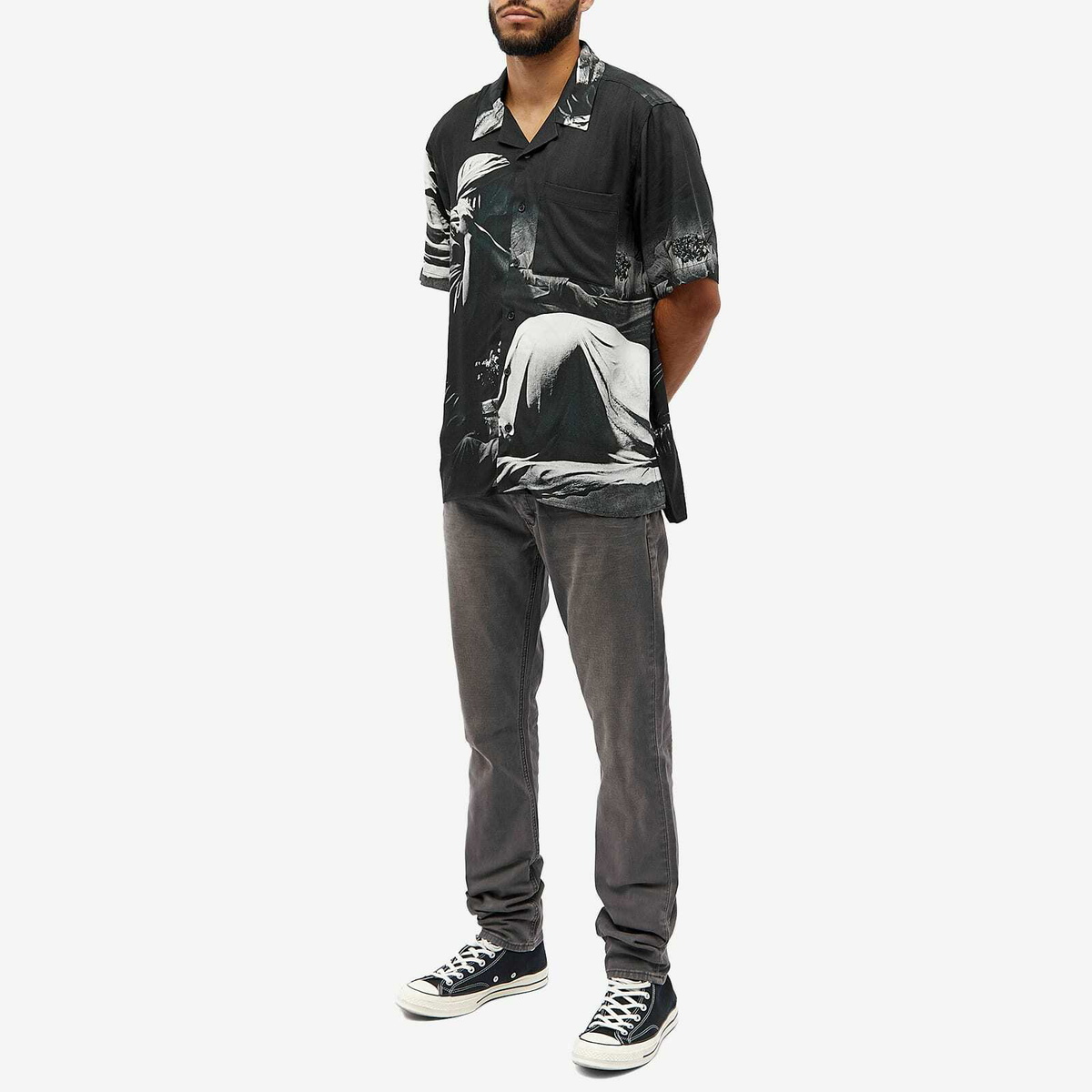 Neuw Denim Men's Joy Division Closer Vacation Shirt in Black