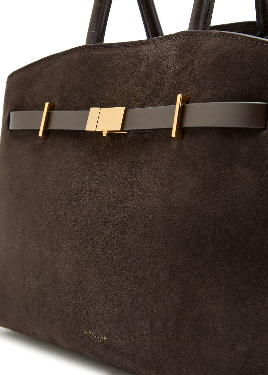 Demellier The Hudson Midi Grained Leather top Handle bag - Dark Brown - One Size
