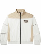Fendi - Reversible Monogram Logo-Jacquard Two-Tone Shell and Mesh Jacket - White