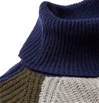 Tempus Now - Colour-Block Cashmere and Wool-Blend Rollneck Sweater - Multi