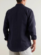 Frescobol Carioca - Cutaway-Collar Linen Shirt - Blue