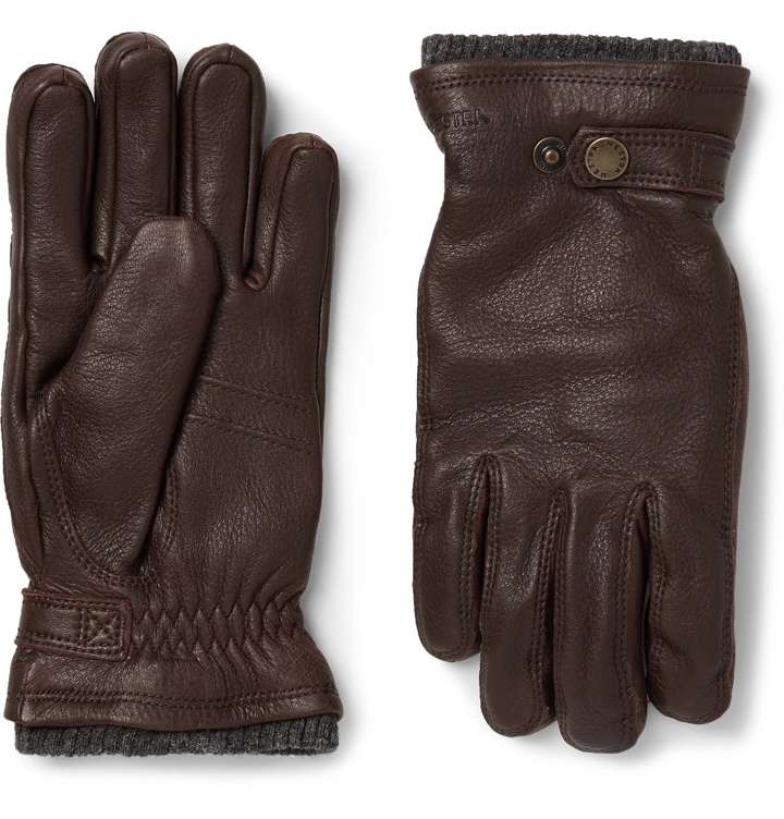 Photo: Hestra - Utsjö Fleece-Lined Full-Grain Leather Gloves - Brown