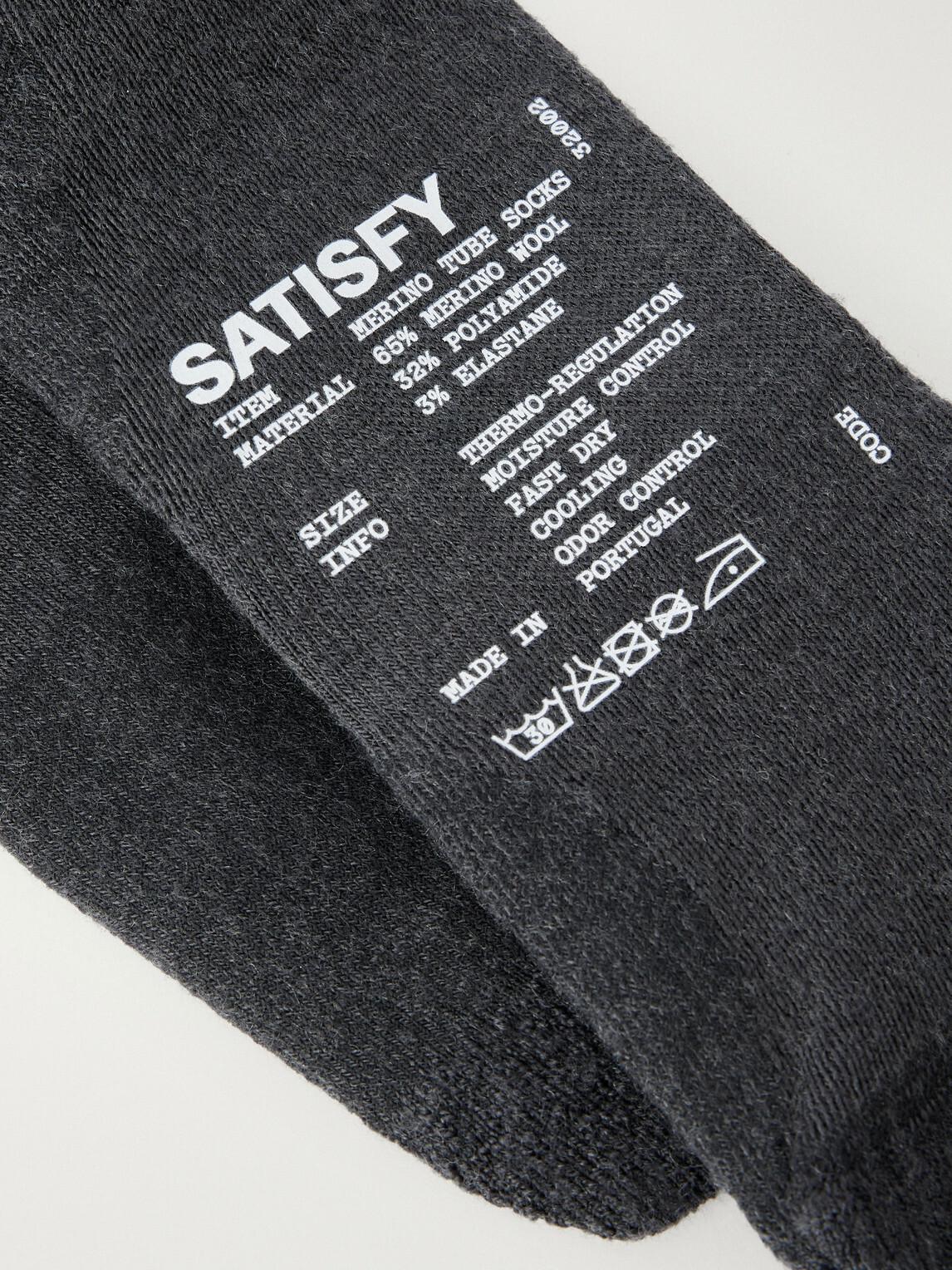 Satisfy - Stretch Merino Wool-Blend Socks - Black