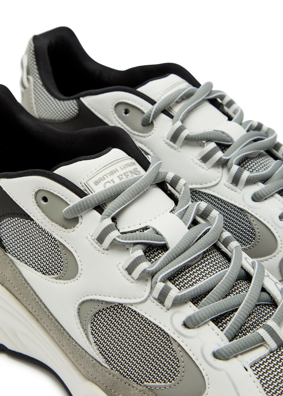 Cleens Pulse Runner Panelled Mesh Sneakers White