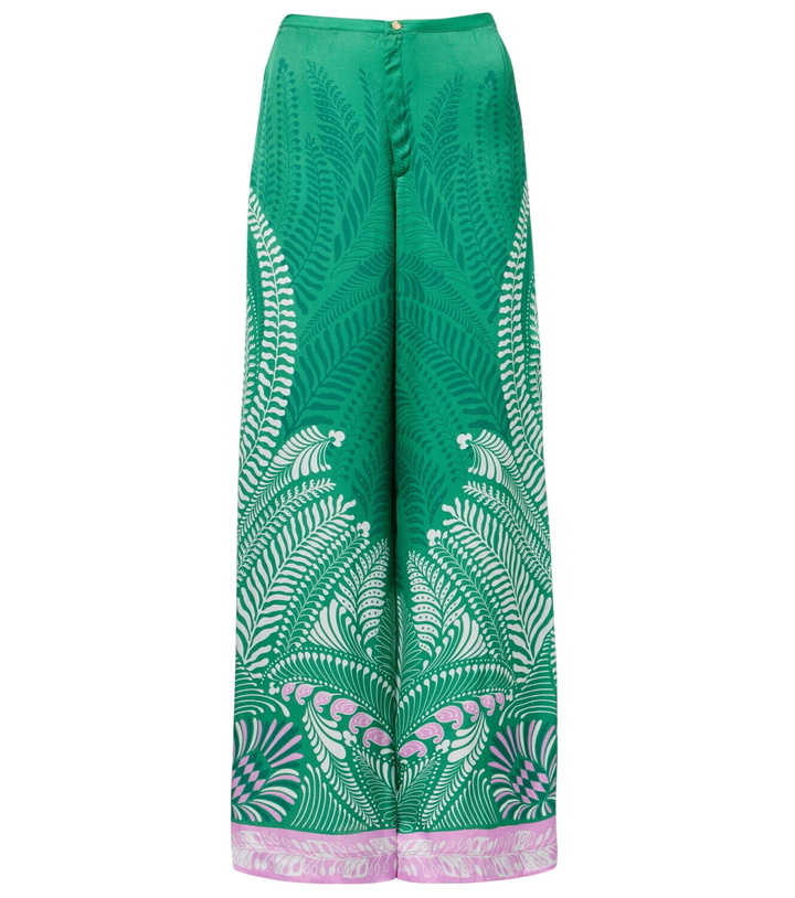 Photo: Poupette St Barth Clea printed high-rise wide-leg pants