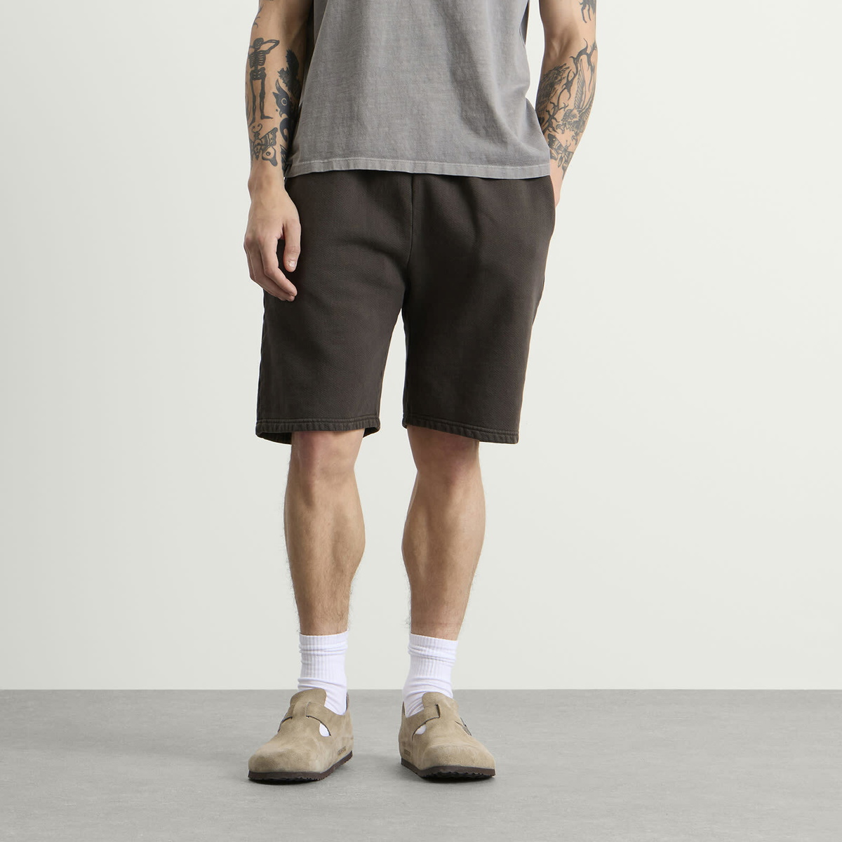 Les Tien Men's Heavyweight Rider Short in Vintage Black