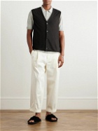 Barena - Slim-Fit Garment-Dyed Linen Sweater Vest - Black
