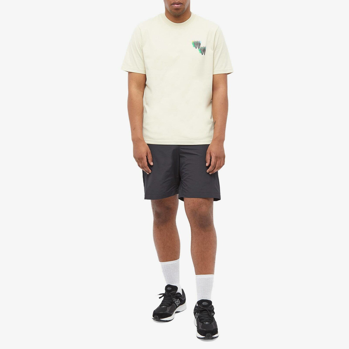 Wood Wood Men's Bobby Logo T-Shirt in Soft Sand