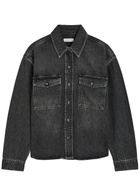 Anine Bing Paxton Washed Denim Shirt Black