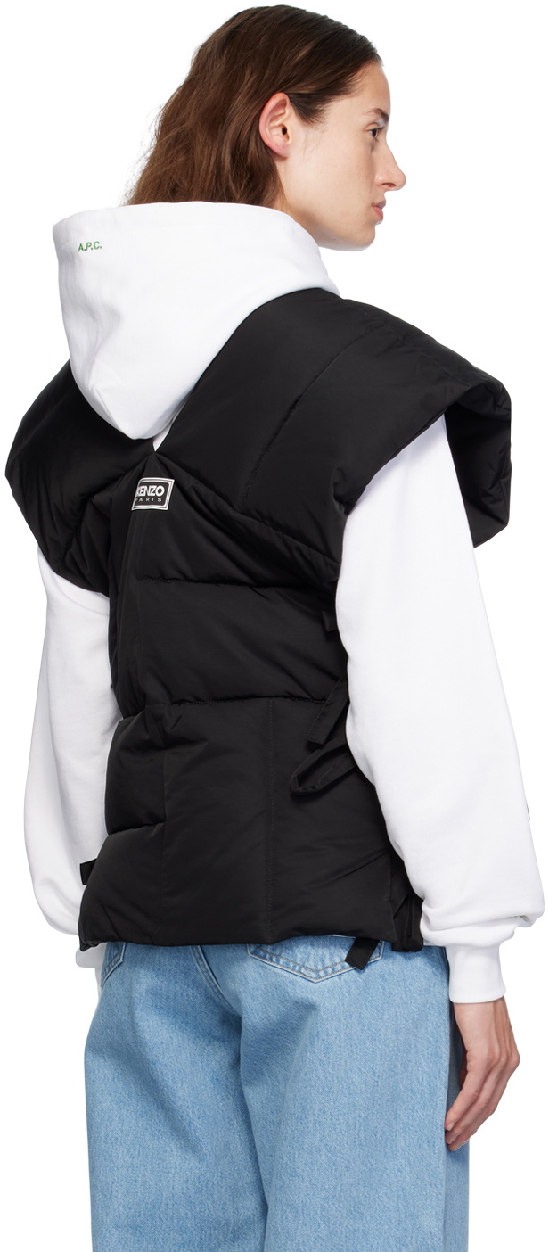 Kenzo Black Kenzo Paris Sleeveless Puffer Jacket