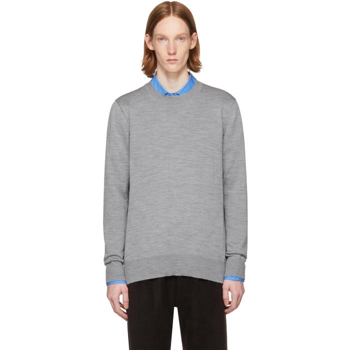 Photo: Comme des GarÃ§ons Homme Plus Grey Layered Open Back Sweater