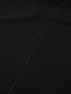 James Perse - Mélange Cotton-Blend Jersey Half-Zip Sweatshirt - Black