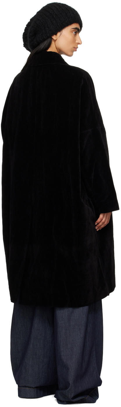 CASEY CASEY Black Big Blobby Linvel Coat