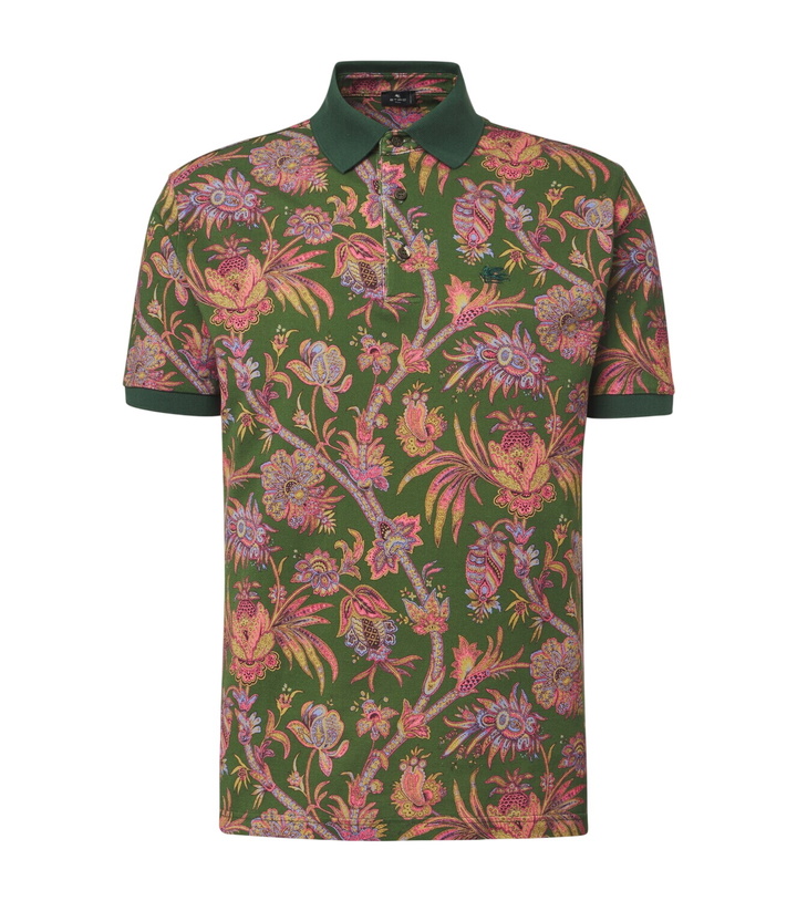 Photo: Etro Floral cotton piqué polo shirt