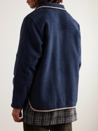 DIME - Crest Logo-Embroidered Fleece Jacket - Blue