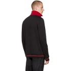 CMMN SWDN Black and Red Victor Turtleneck