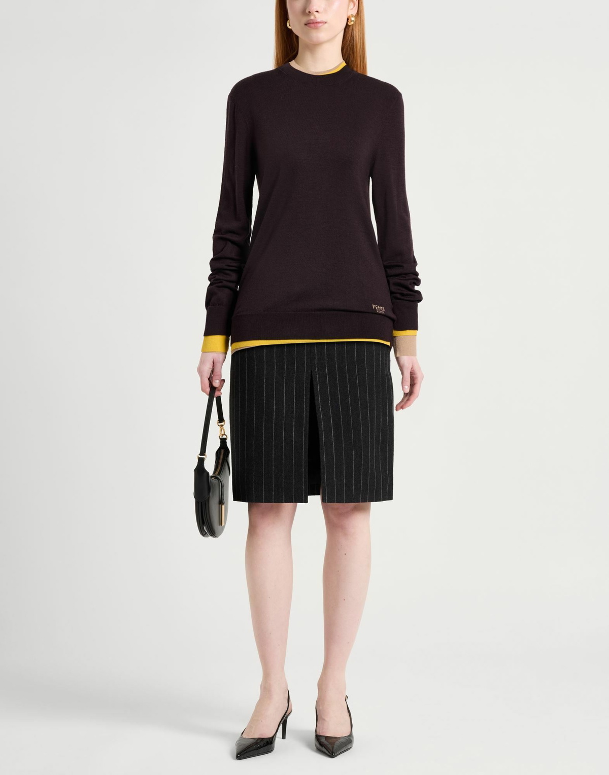 Fendi Womens Sweater Chocolate in Brown