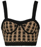 REDValentino Sweetheart-neck knit bralette