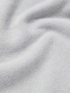 SSAM - Textured Organic Cotton and Silk-Blend Jersey Sweatshirt - Gray