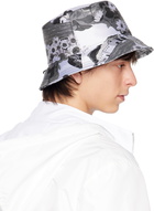 Thom Browne Gray Jacquard Bucket Hat