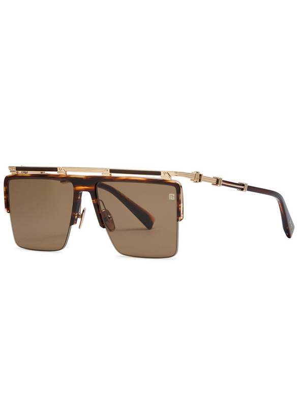 Photo: Balmain Eyewear Triomphe Aviator-style Sunglasses - Gold - One Size