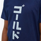 Blue Blue Japan Men's Katakana Bassen T-Shirt in Indigo