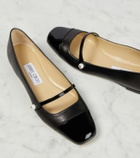 Jimmy Choo Elisa embellished suede ballet flats