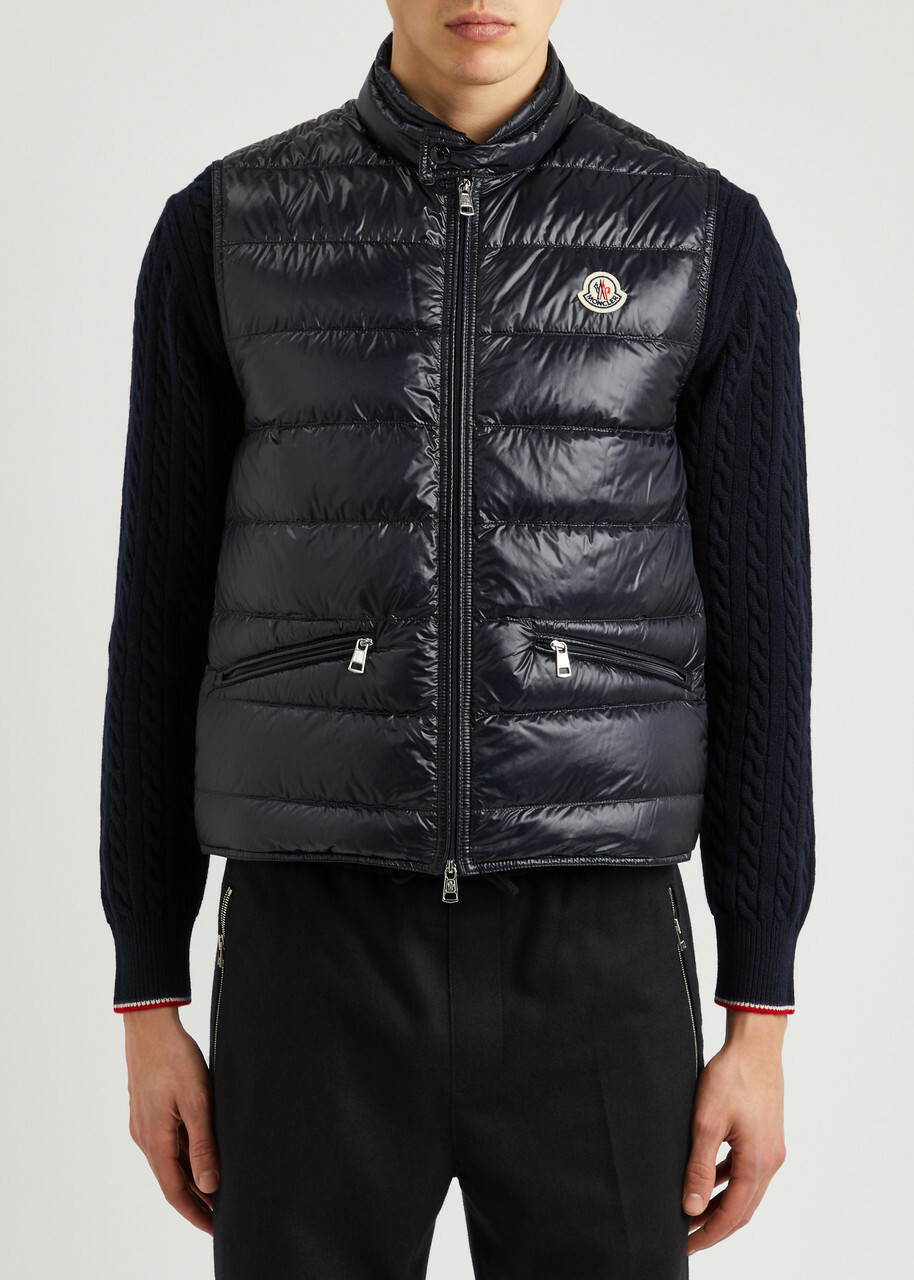 Moncler Gui Quilted Shell Gilet Navy Moncler