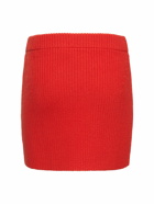 SIMON MILLER - Ribby Wide Gauge Cotton Knit Mini Skirt