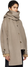 Axel Arigato Taupe Dew Scarf Detailed Jacket