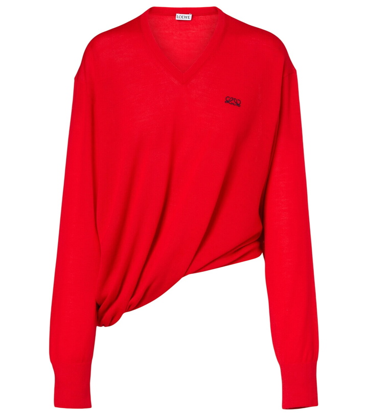 Photo: Loewe Double L asymmetric wool sweater