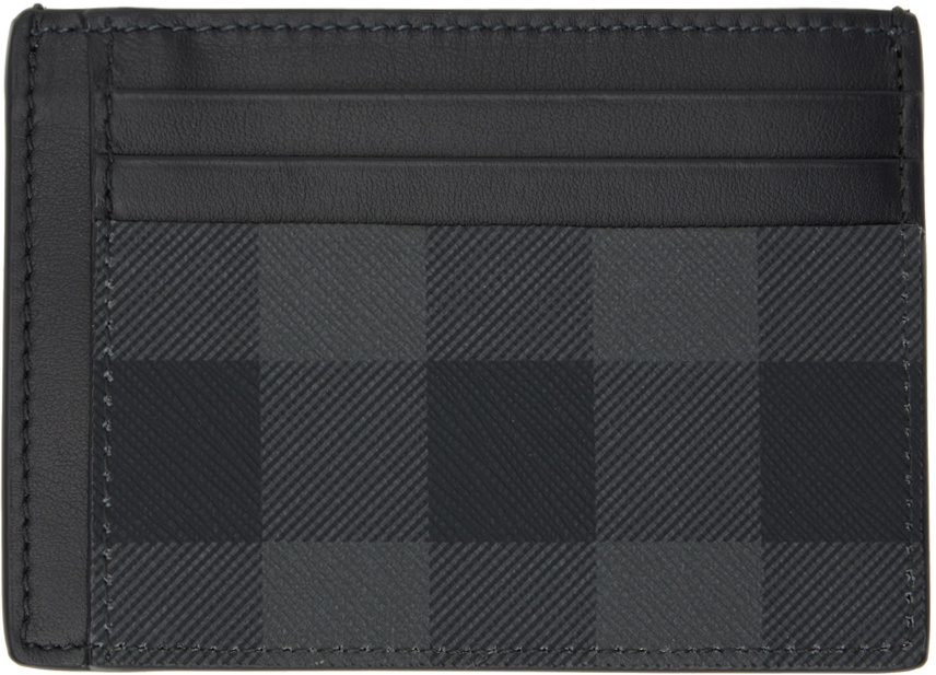 Burberry Chase Money Clip Card Case In Dark Charcoal